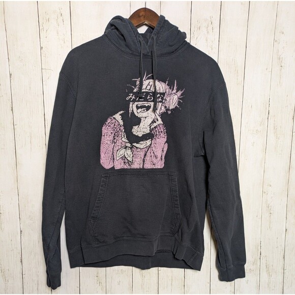 My Hero Academia Himiko Toga Waifu Hoodie Black Anime Graphic Sweatshirt L - Picture 1 of 7